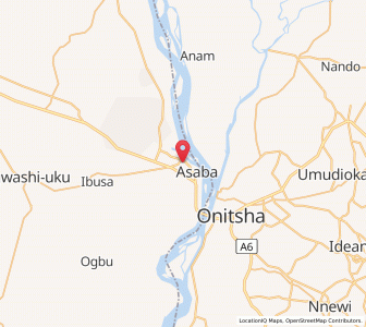 Map of Asaba, Delta