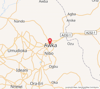 Map of Awka, Anambra