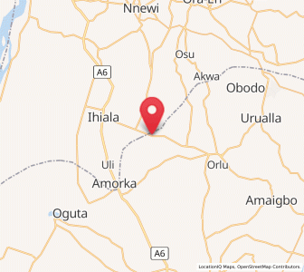 Map of Awo-Idemili, Imo