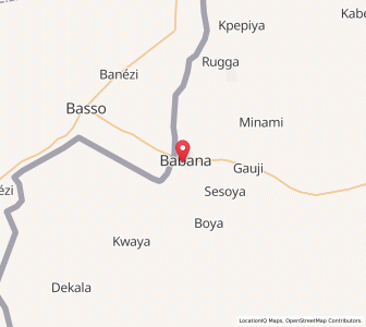Map of Babana, Niger