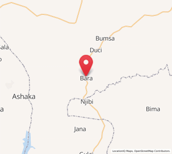 Map of Bara, Yobe