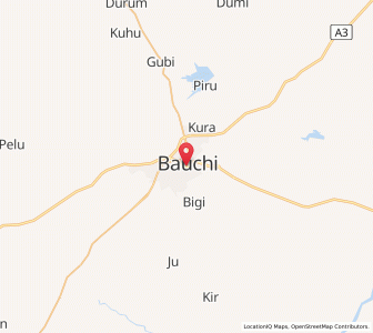 Map of Bauchi, Bauchi