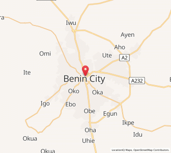 Map of Benin City, Edo