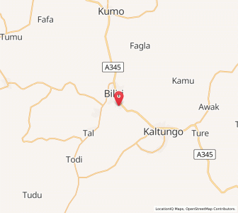 Map of Biliri, Gombe