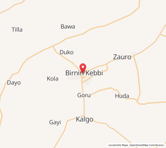 Map of Birnin Kebbi, Kebbi