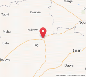 Map of Birniwa, Jigawa