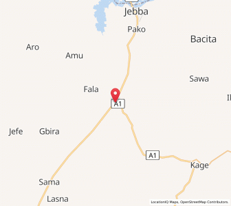 Map of Bode Saadu, Kwara