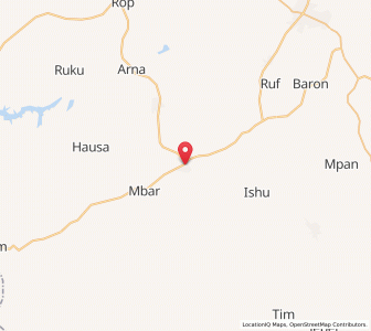 Map of Bokkos, Plateau