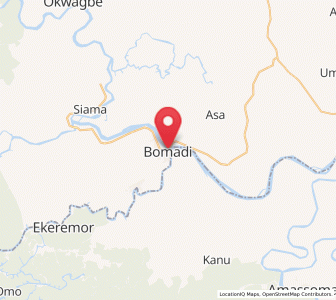 Map of Bomadi, Delta