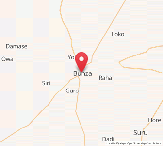 Map of Bunza, Kebbi