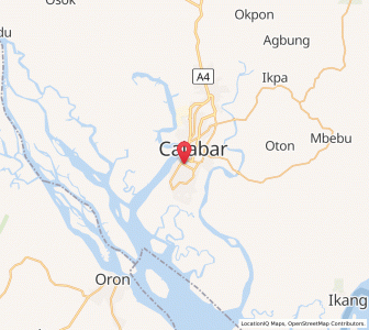 Map of Calabar, Cross River