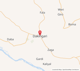 Map of Dakingari, Kebbi
