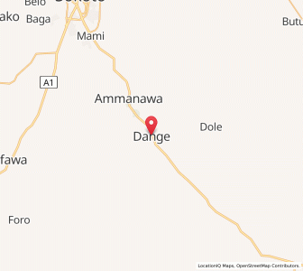Map of Dange, Sokoto