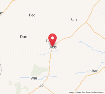 Map of Dass, Bauchi