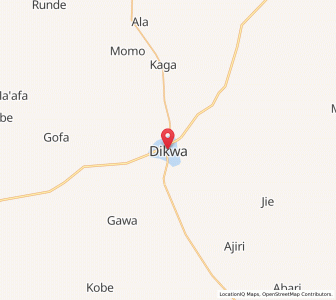 Map of Dikwa, Borno