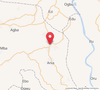 Map of Ebem Ohafia, Abia
