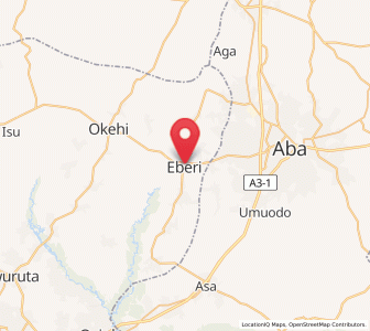 Map of Eberi, Rivers