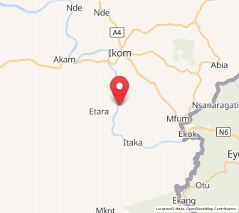 Map of Effraya, Cross River