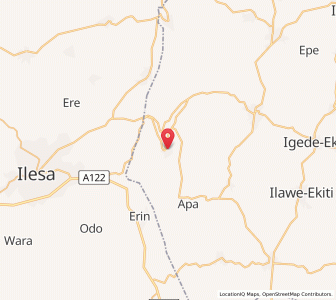 Map of Efon-Alaaye, Ekiti