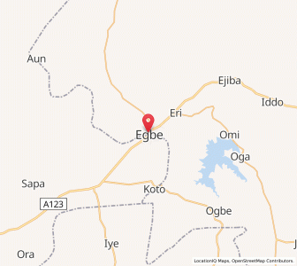 Map of Egbe, Kogi