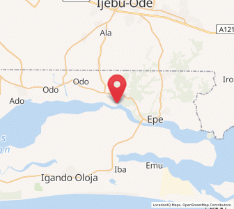 Map of Ejirin, Lagos