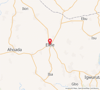 Map of Elele, Rivers