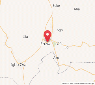 Map of Eruwa, Oyo