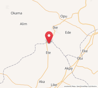 Map of Ete, Enugu