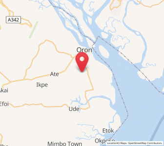 Map of Eyofin, Akwa Ibom