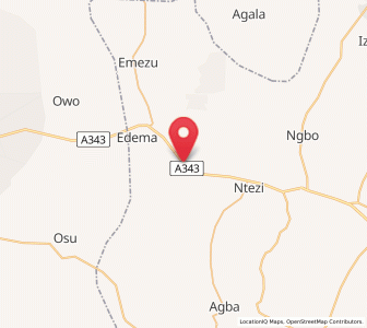 Map of Ezillo, Ebonyi