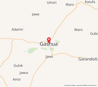 Map of Gashua, Yobe