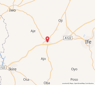 Map of Gbongan, Osun