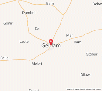 Map of Geidam, Yobe