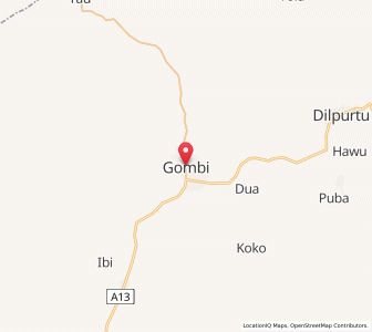 Map of Gombi, Adamawa