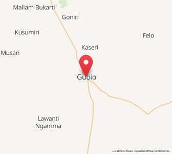 Map of Gubio, Borno
