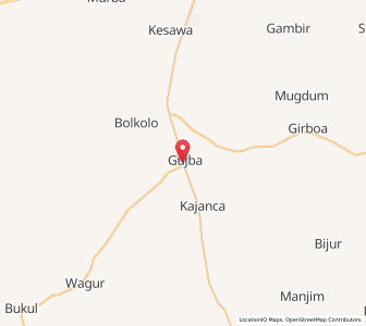 Map of Gujba, Yobe