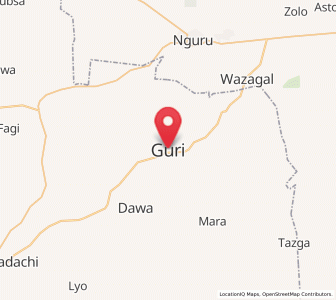 Map of Guri, Jigawa