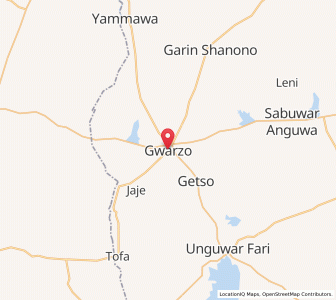Map of Gwarzo, Kano