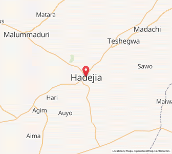 Map of Hadejia, Jigawa