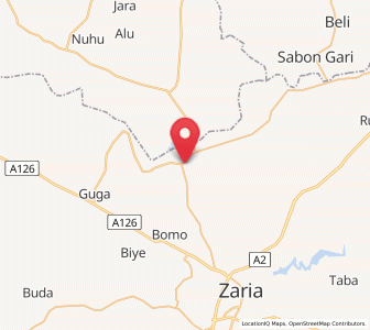 Map of Hunkuyi, Kaduna