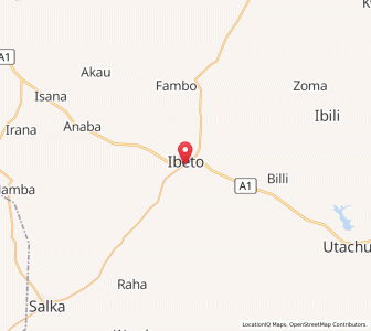 Map of Ibeto, Niger