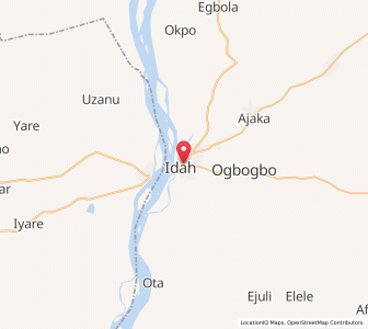 Map of Idah, Kogi