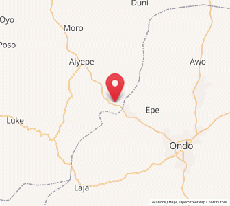 Map of Ifetedo, Osun