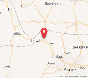 Map of Igbara-Oke, Ondo