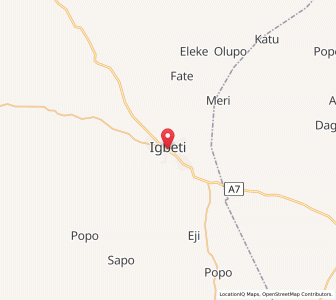 Map of Igbeti, Oyo