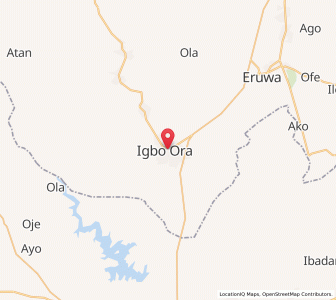 Map of Igbo-Ora, Oyo