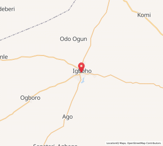 Map of Igboho, Oyo
