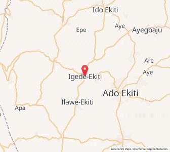 Map of Igede-Ekiti, Ekiti
