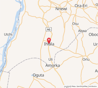 Map of Ihiala, Anambra