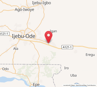 Map of Ijebu-Ife, Ogun